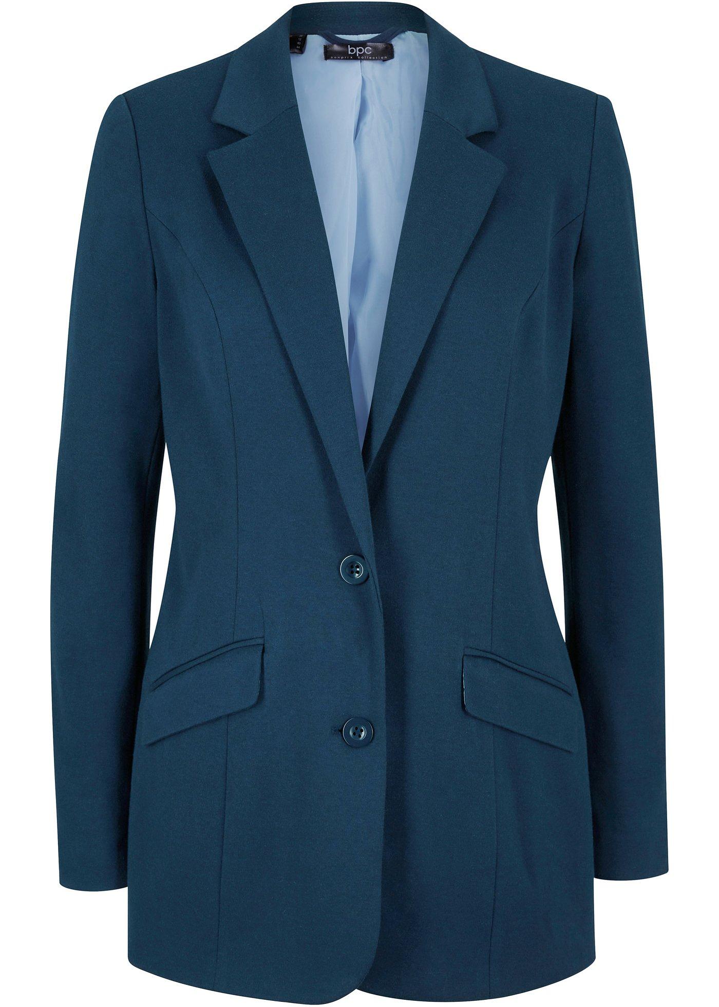 Blazer long en jersey coton style boyfriend