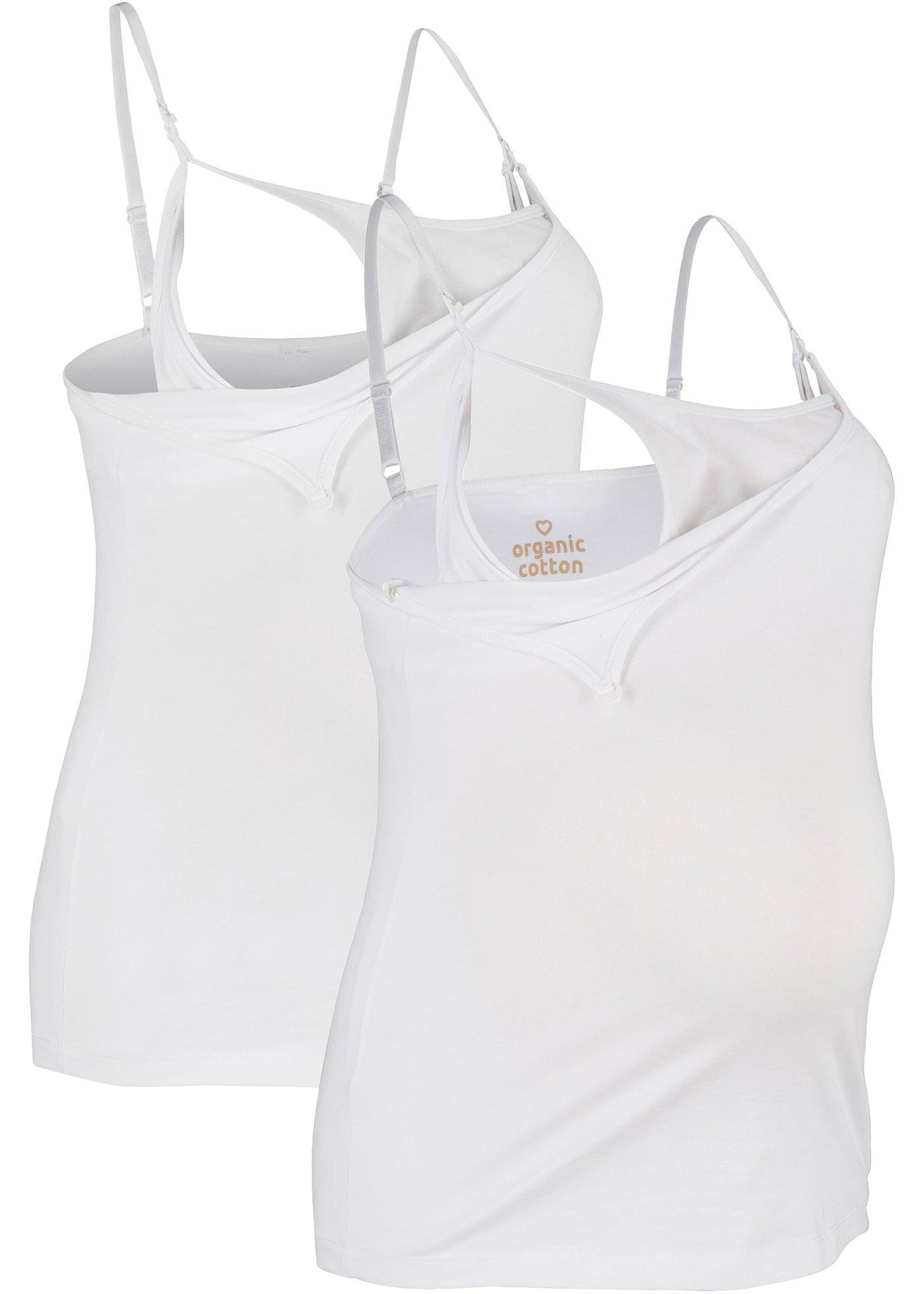 Lot de 2 tops d'allaitement durables en coton bio