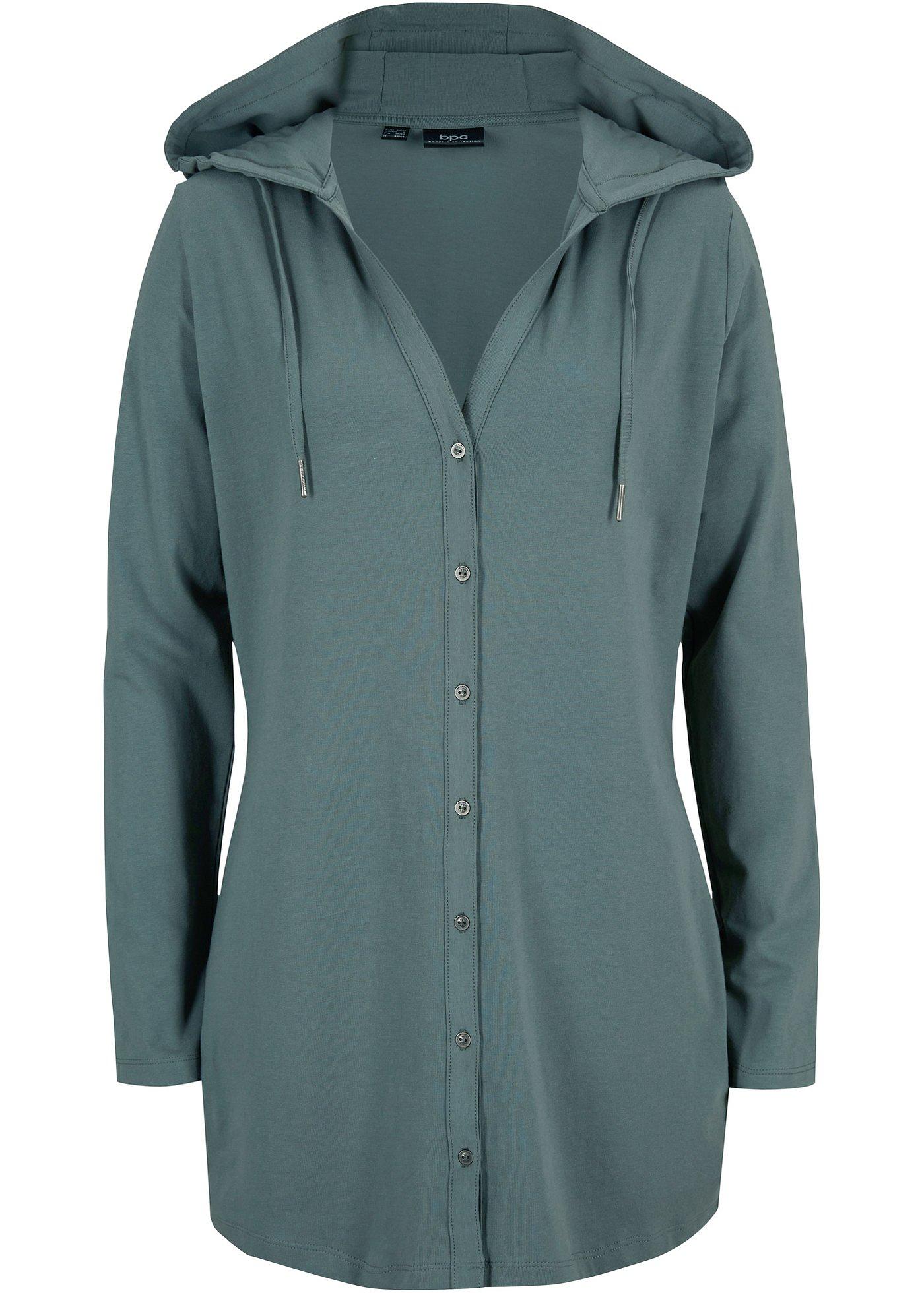 Veste longue fluide à capuche