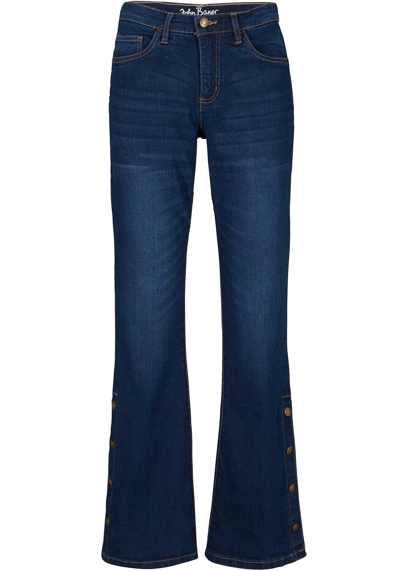 Jean extensible, Bootcut avec patte de boutonnage
