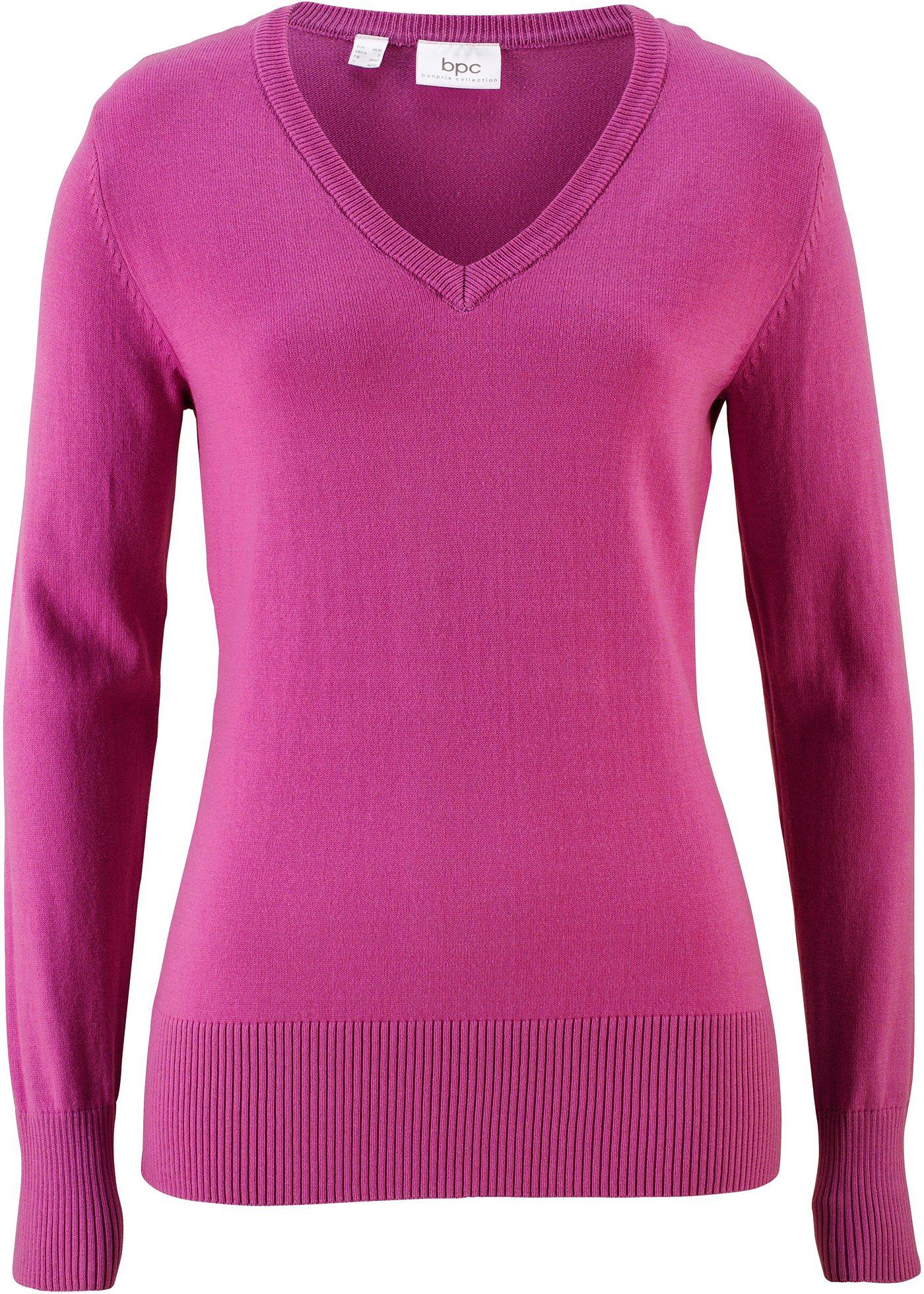 Pull col en V en fine maille