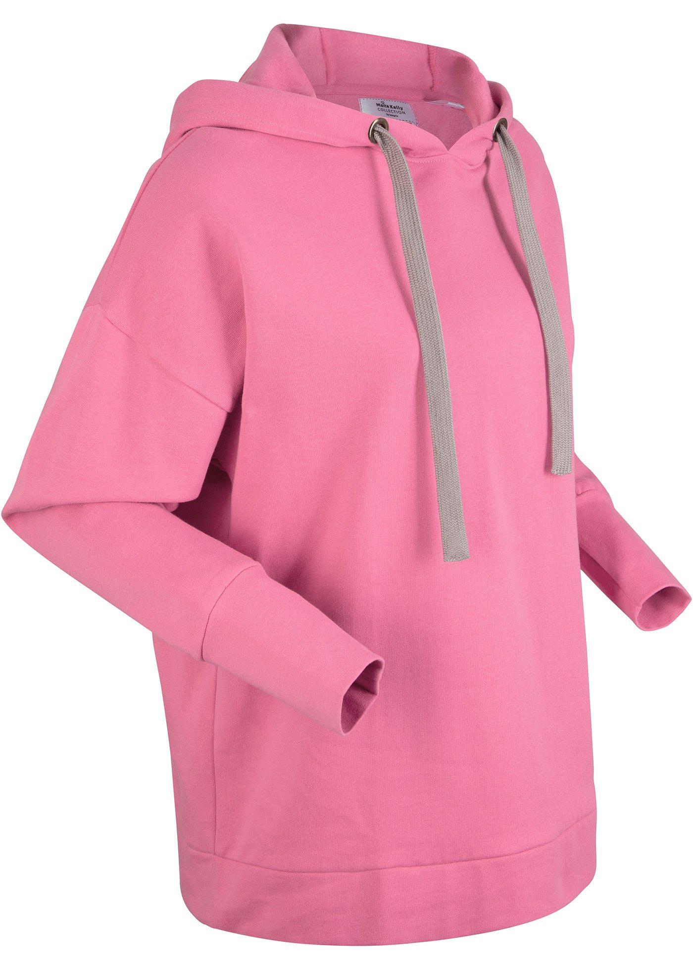 Sweat-shirt coton à capuche oversize Maite Kelly, manches longues