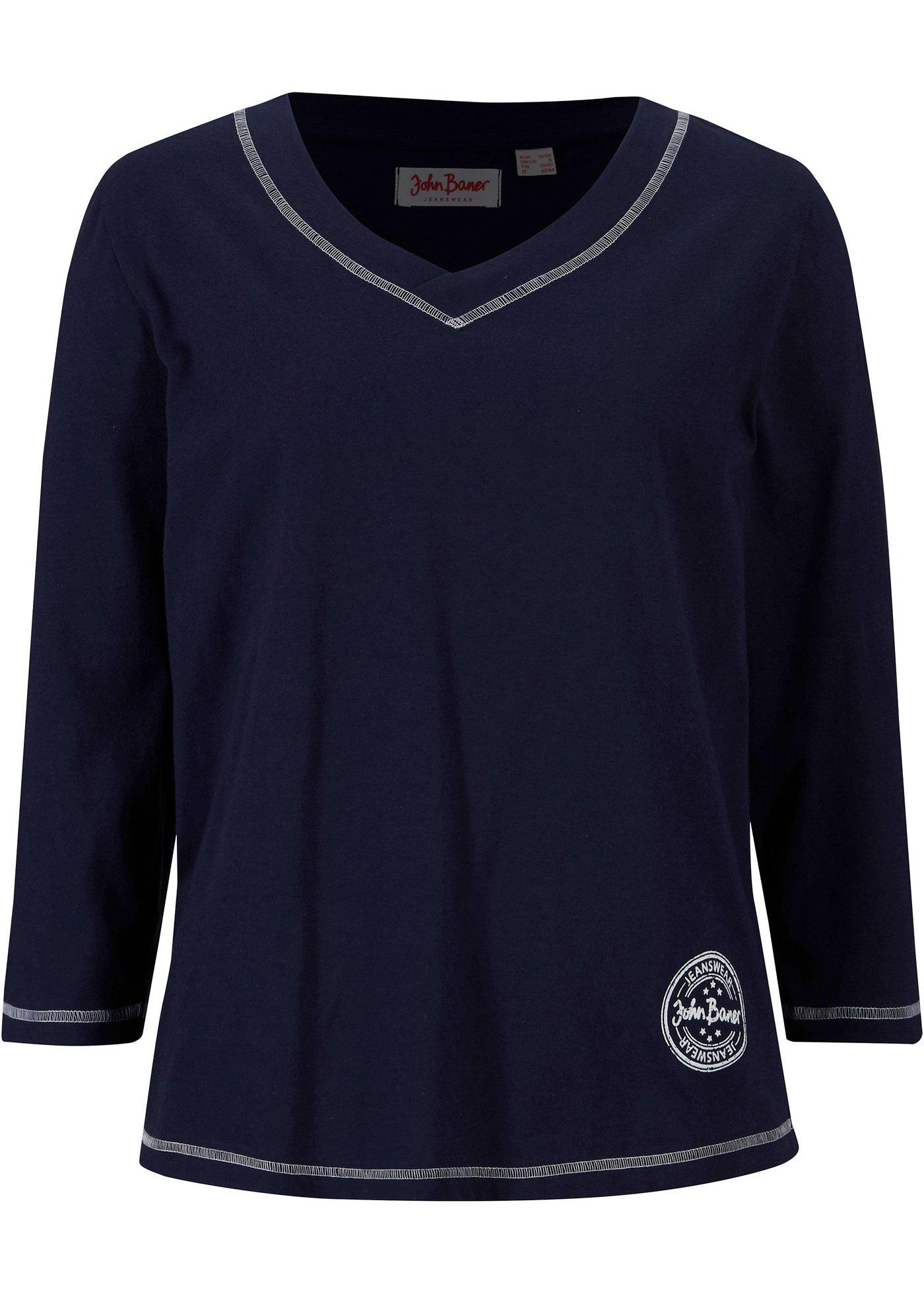 T-shirt en coton bio, manches 3/4