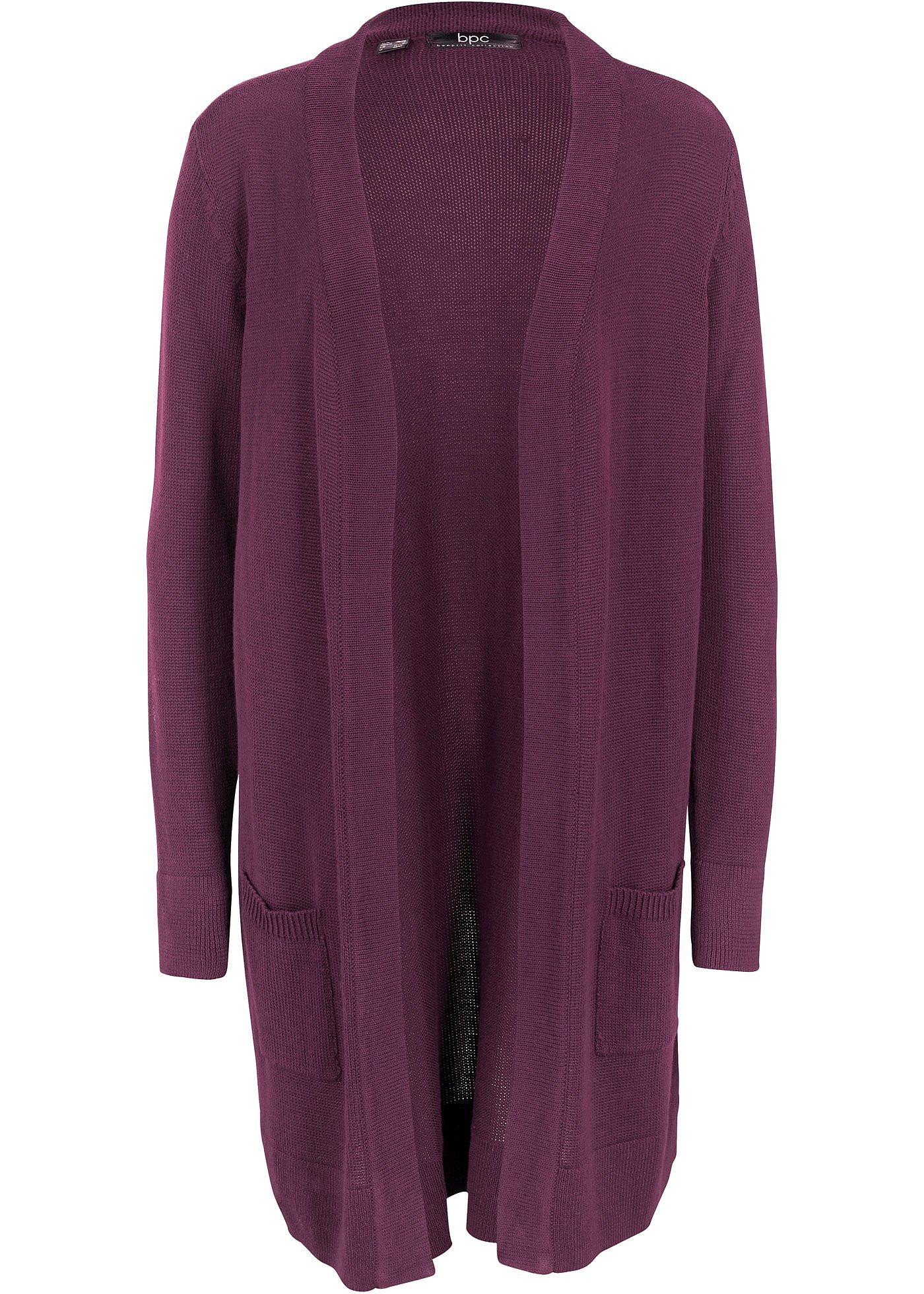 Gilet long en maille, manches longues