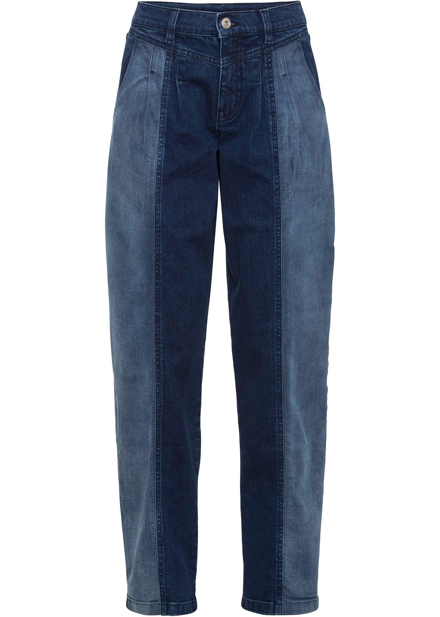 Jean paperbag avec patches en coton bio