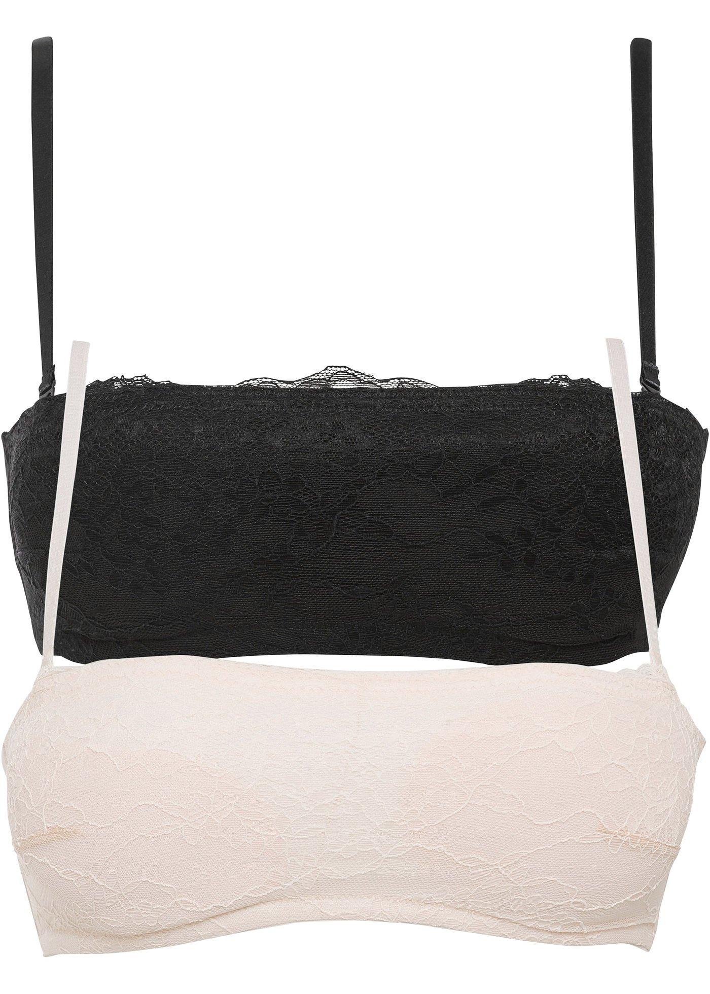 Lot de 2 soutiens-gorge bandeau sans armatures