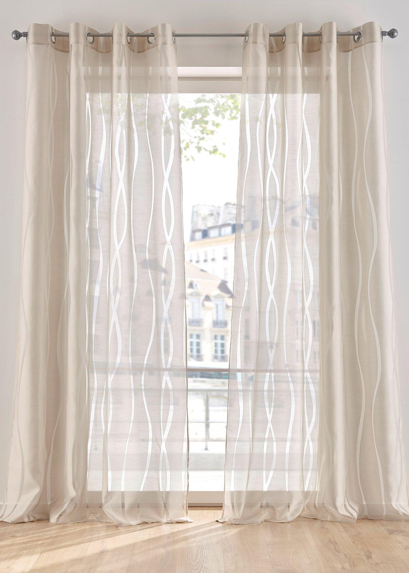 Voilage en dévoré uni (1 pce.)