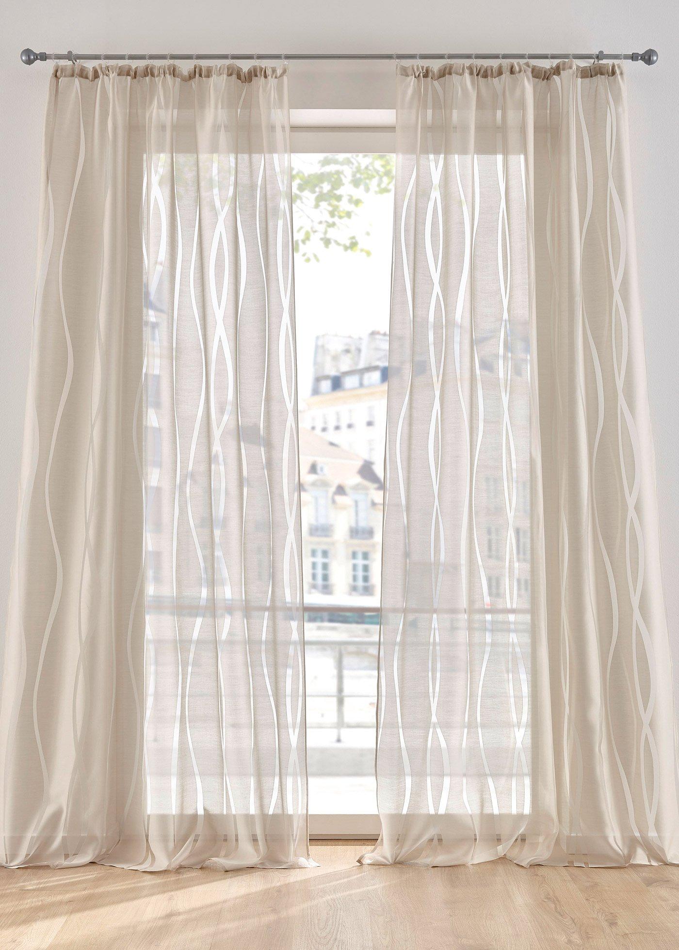 Voilage en dévoré uni (1 pce.)