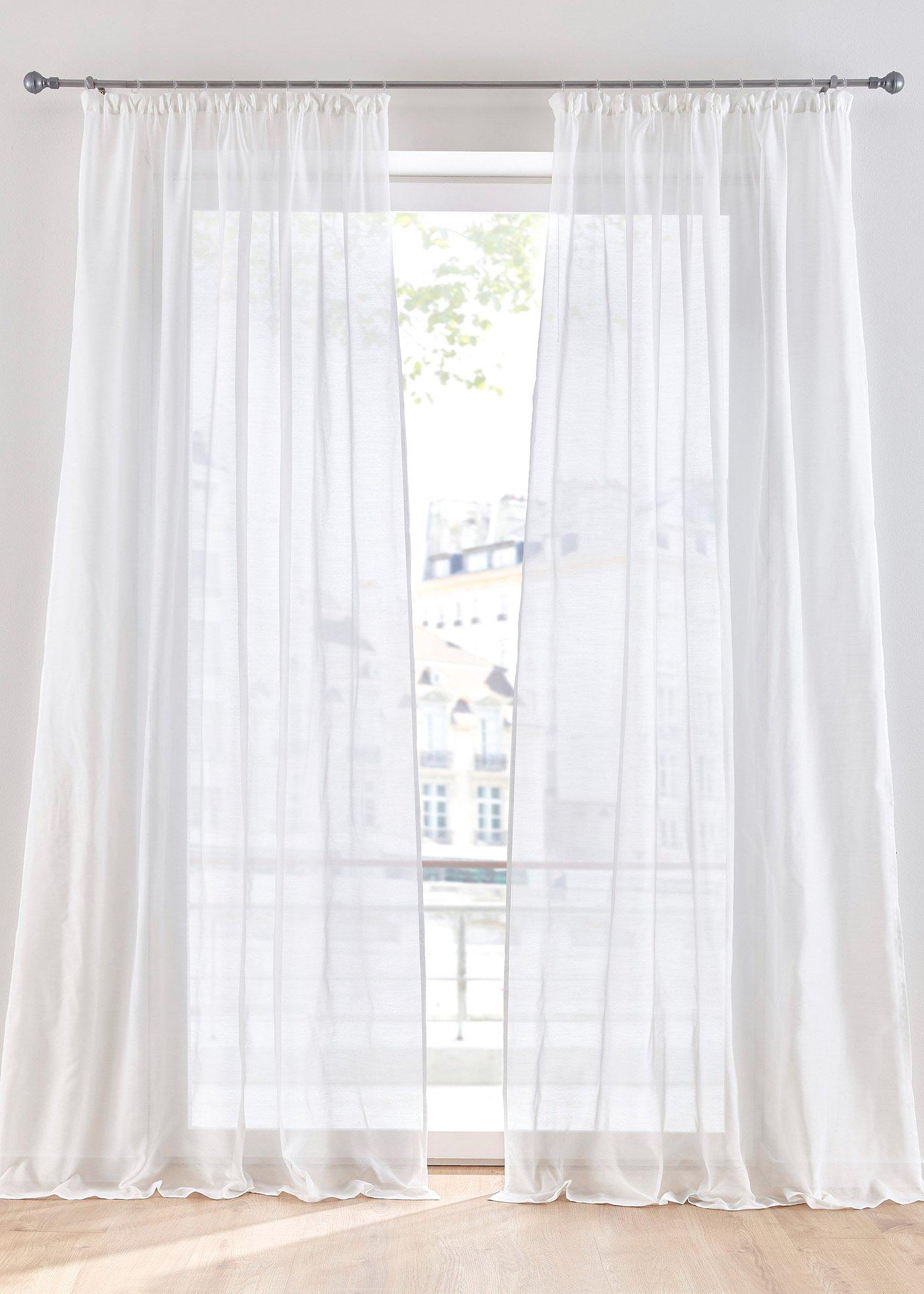 Voilage en batiste uni (1 pce.)