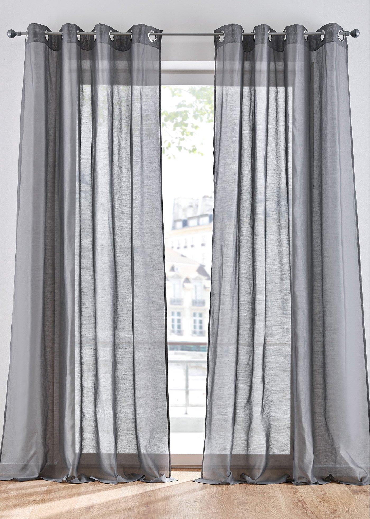 Voilage en batiste uni (1 pce.)