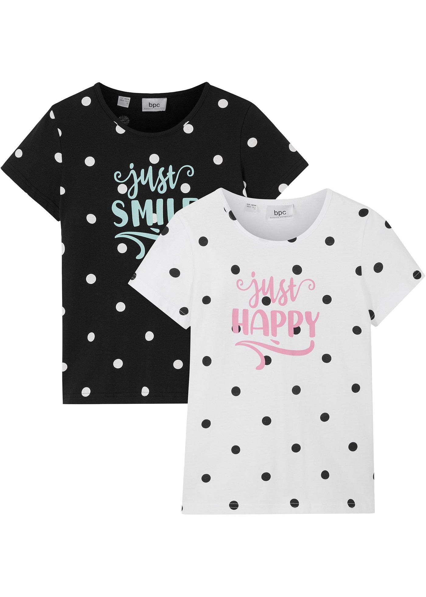 Lot de 2 T-shirts fille en coton bio