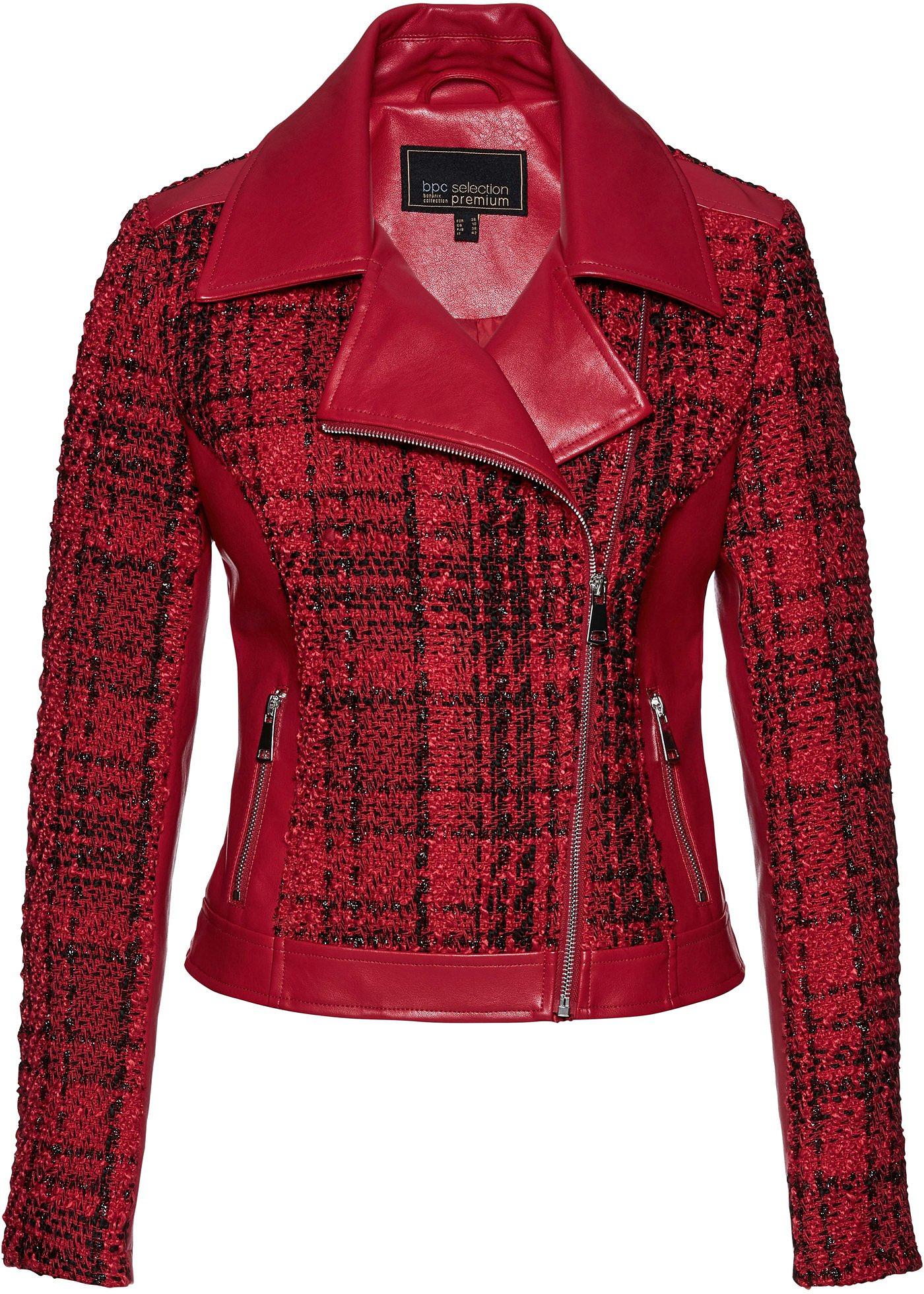 Veste biker avec tweed