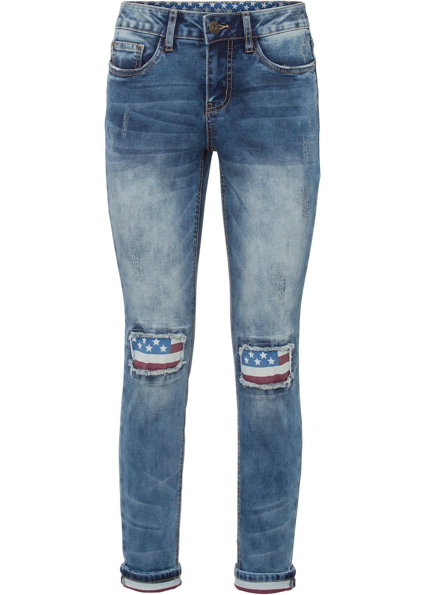 Image de Jean Skinny avec détail drapeau