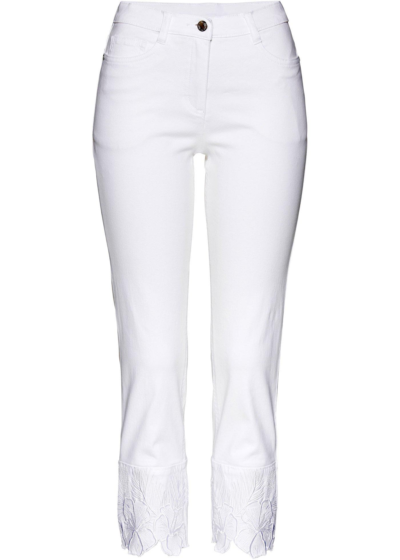 Jean 7/8 avec broderie