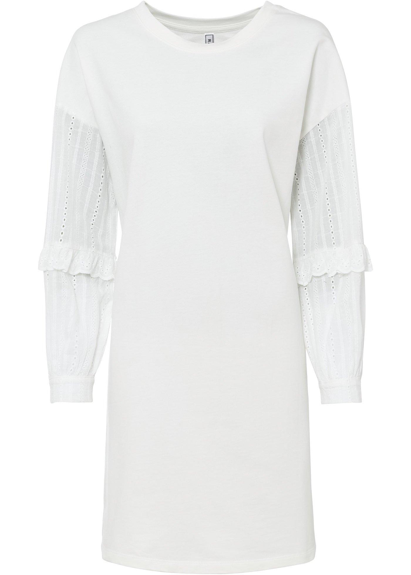 Robe sweat à manches brodées