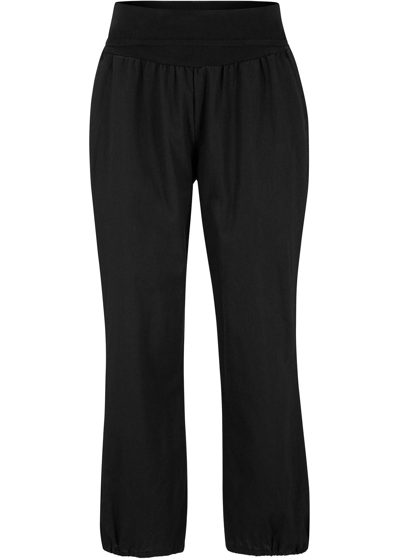 Pantalon en lin Maite Kelly avec empiècement jersey