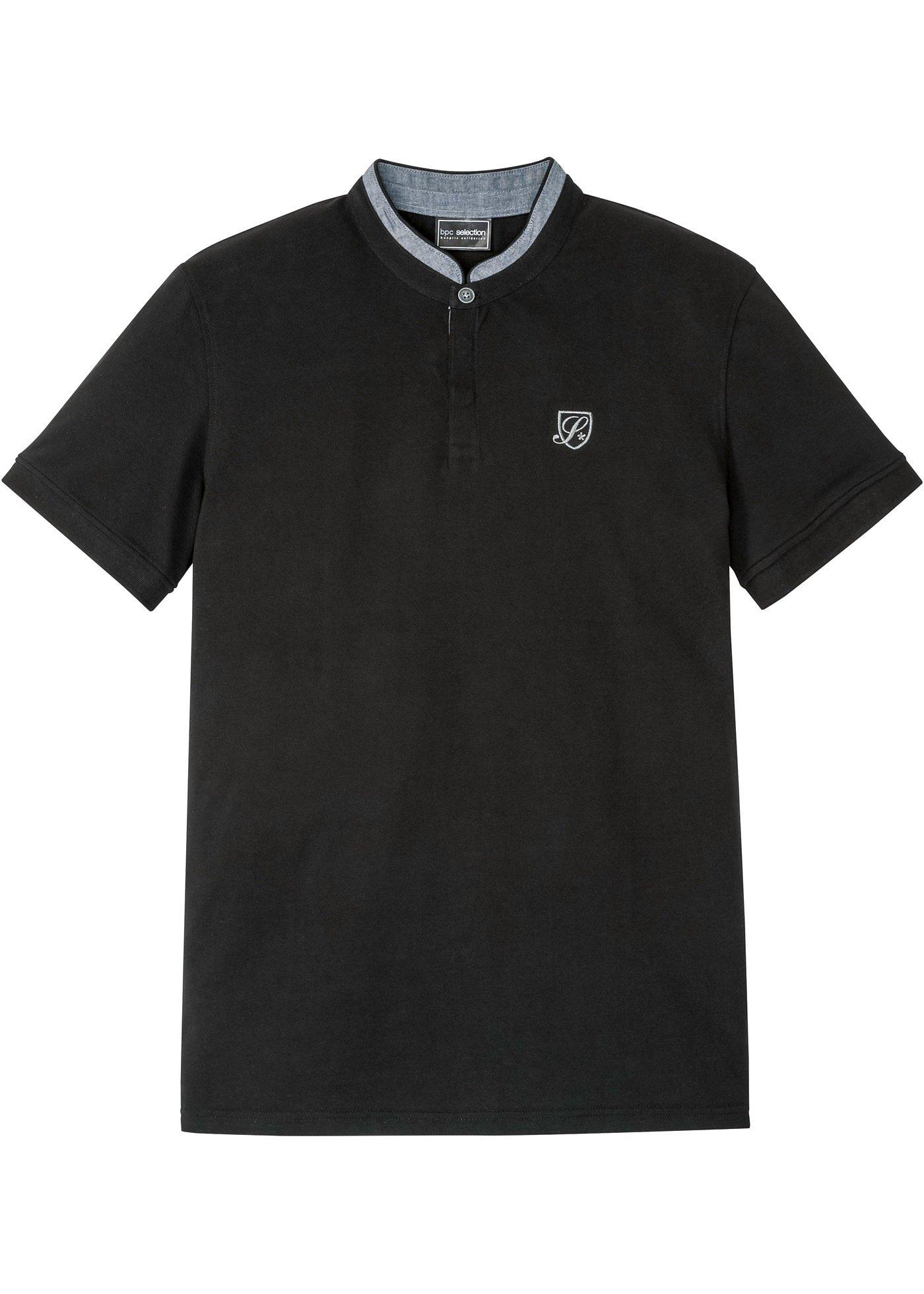 T-shirt en piqué avec col montant