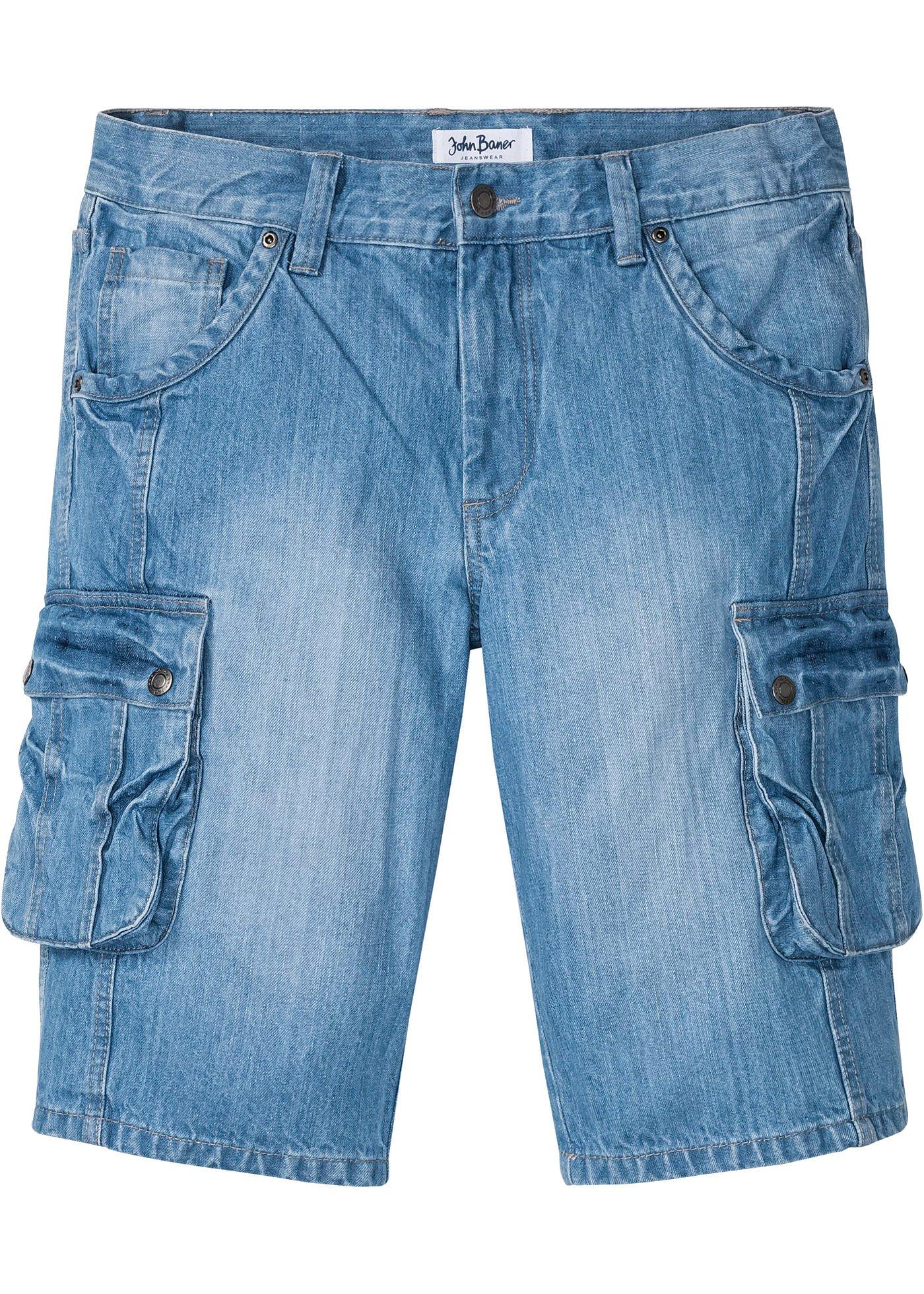 Bermuda cargo en jean Regular Fit