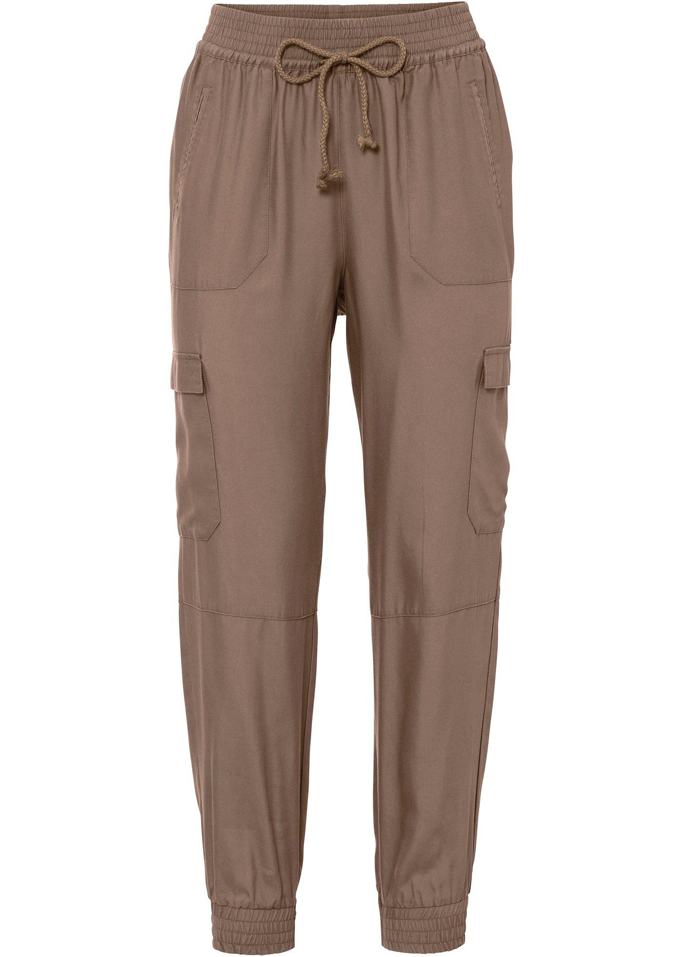 Pantalon avec taille et base élastiquées en TENCEL™ Lyocell