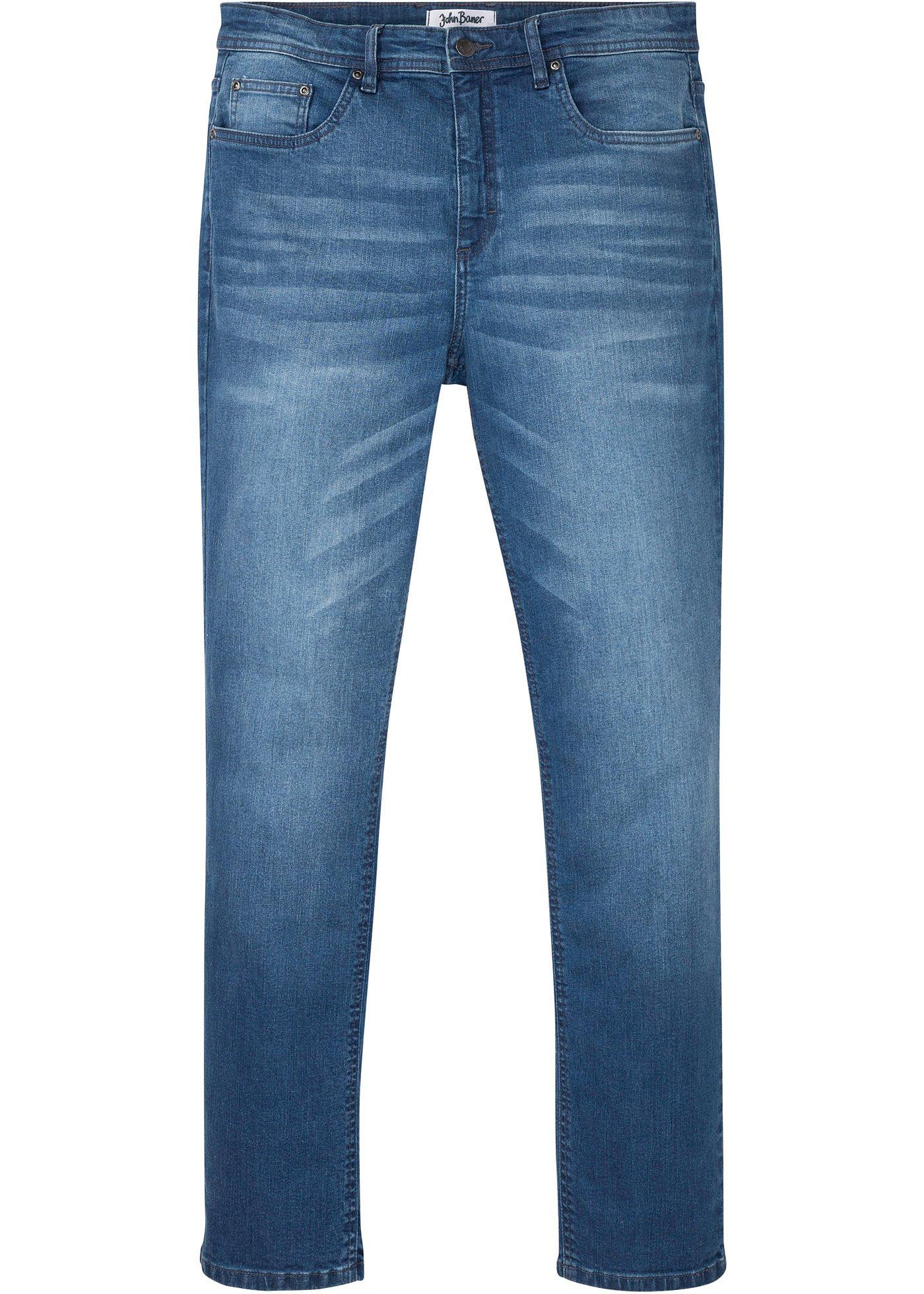 Jean extensible Regular Fit avec entrejambe renforcé, Straight