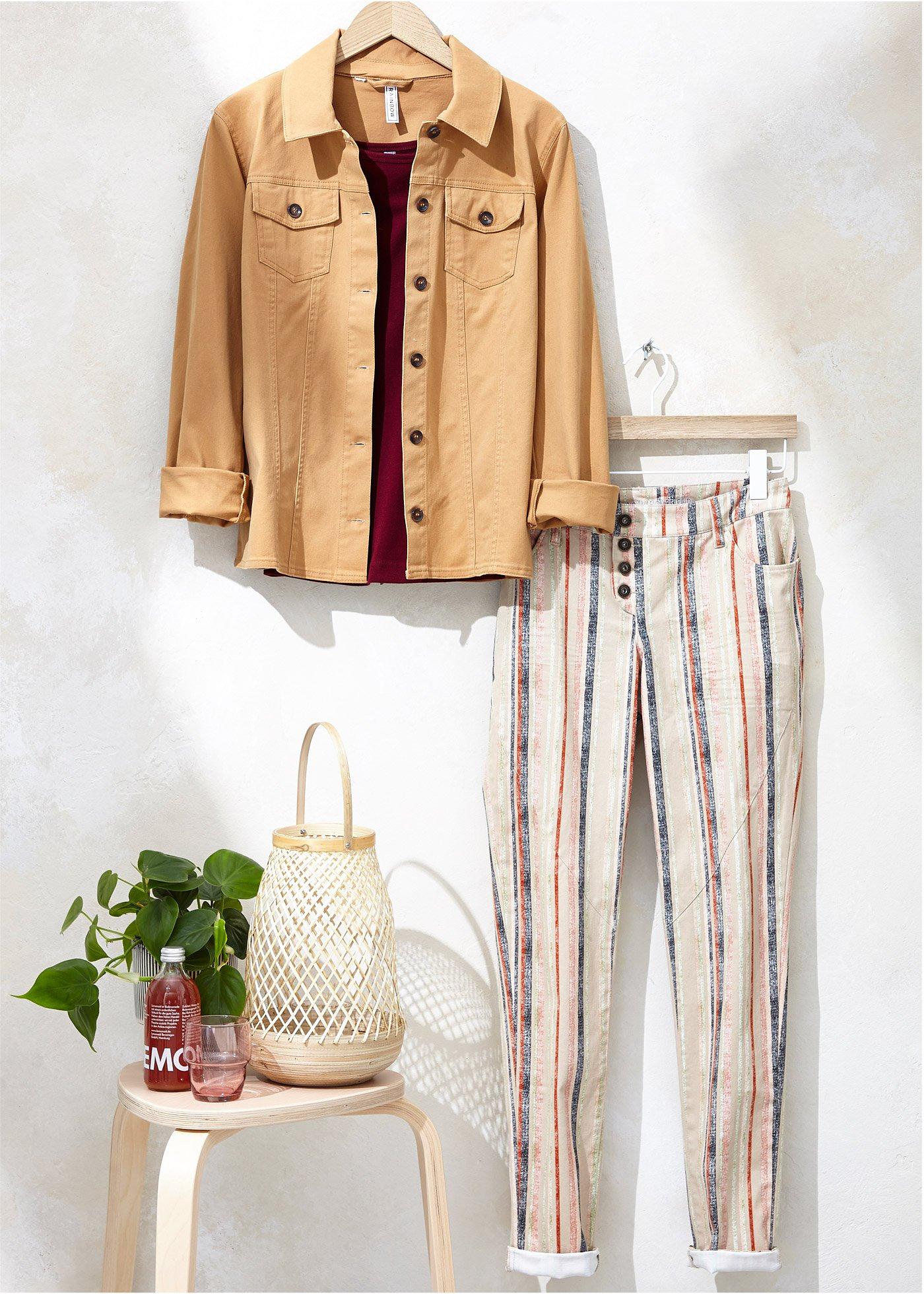 Pantalon boyfriend à rayures