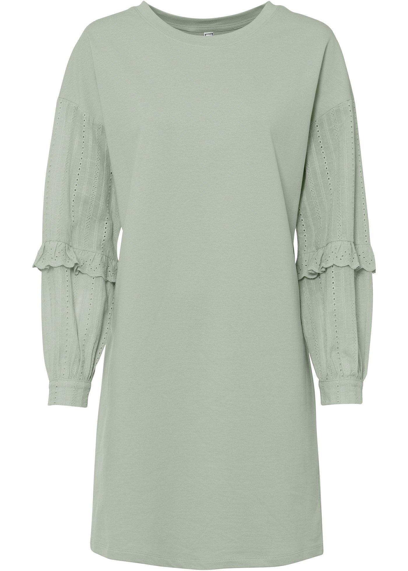 Robe sweat à manches brodées