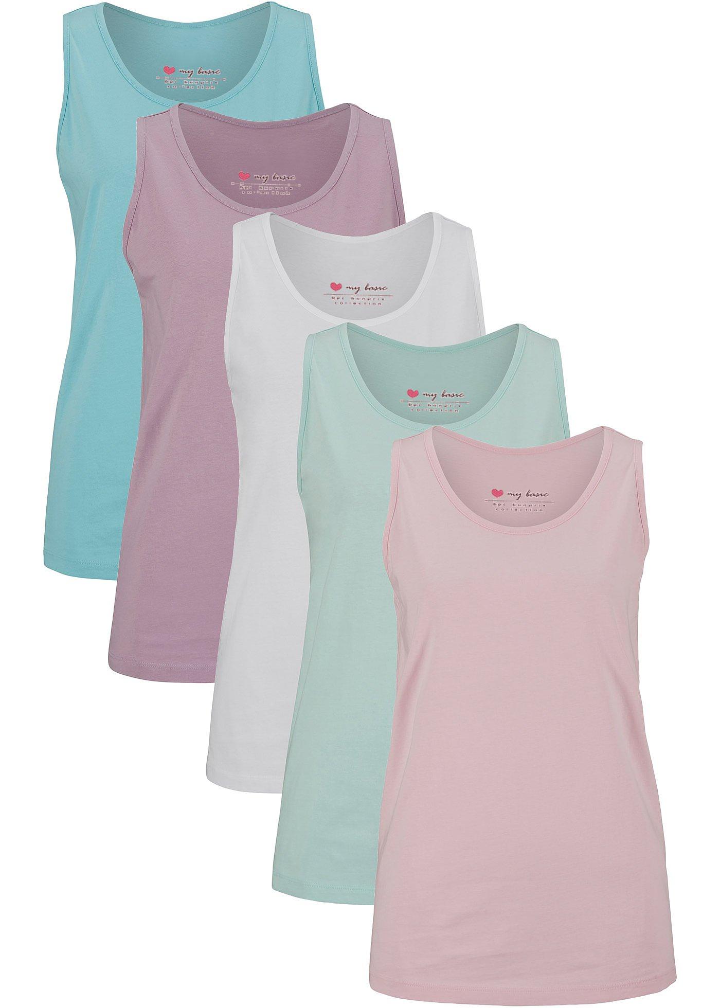 Lot de 5 tops longs coton