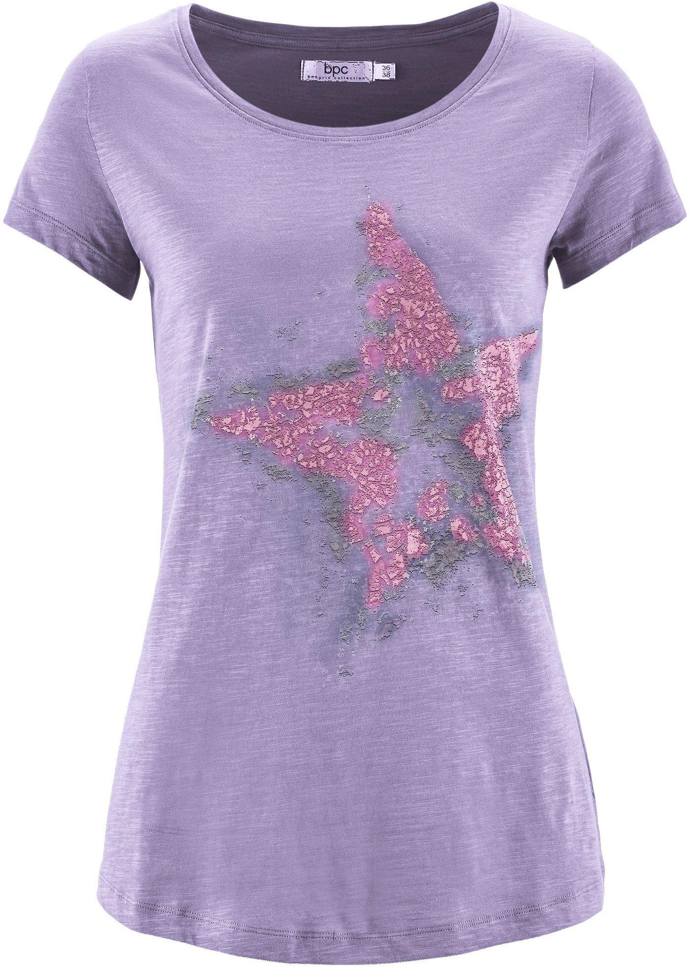 T-shirt coton fil flammé à manches courtes