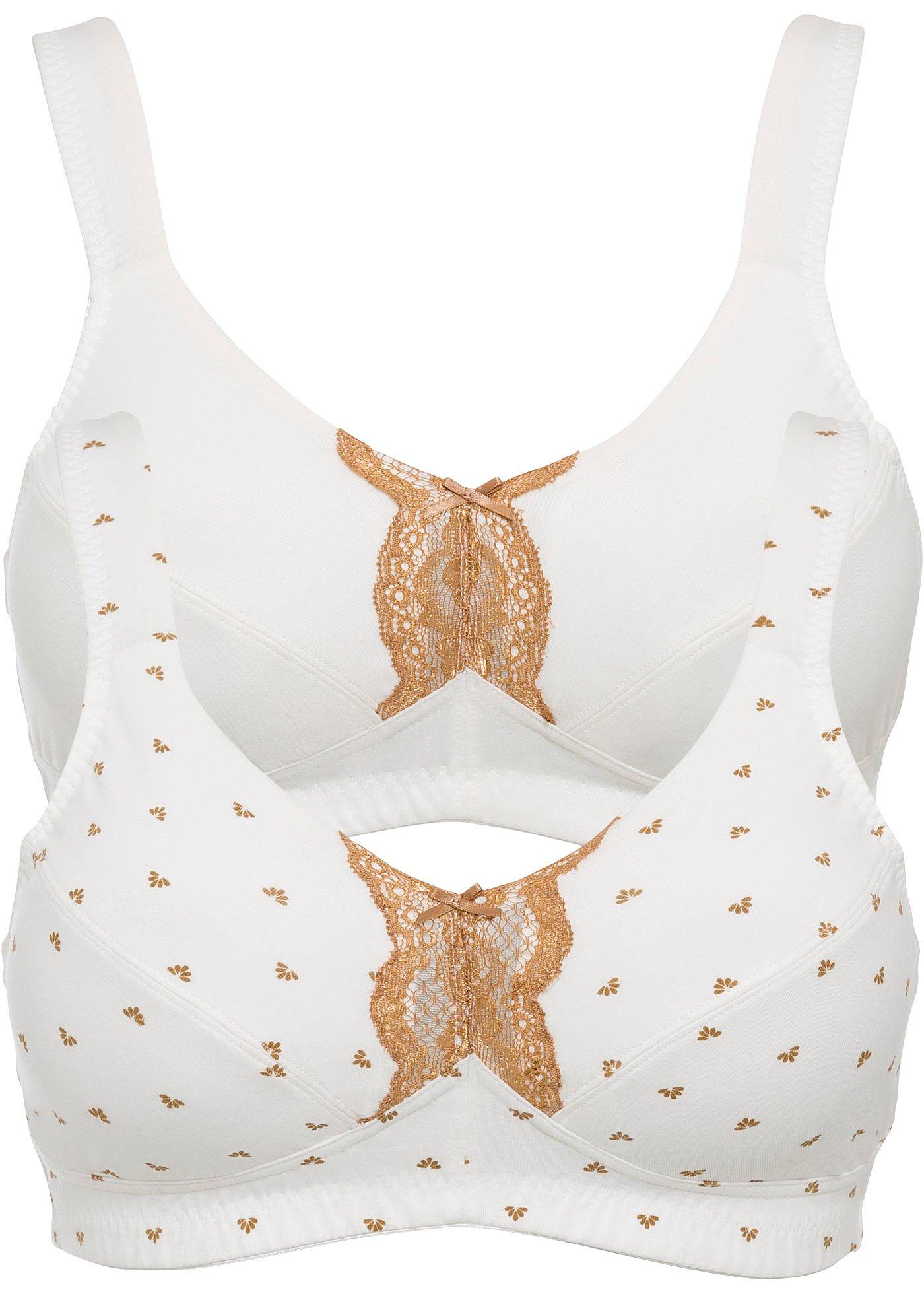 Lot de 2 soutiens-gorge sans armatures avec coton bio