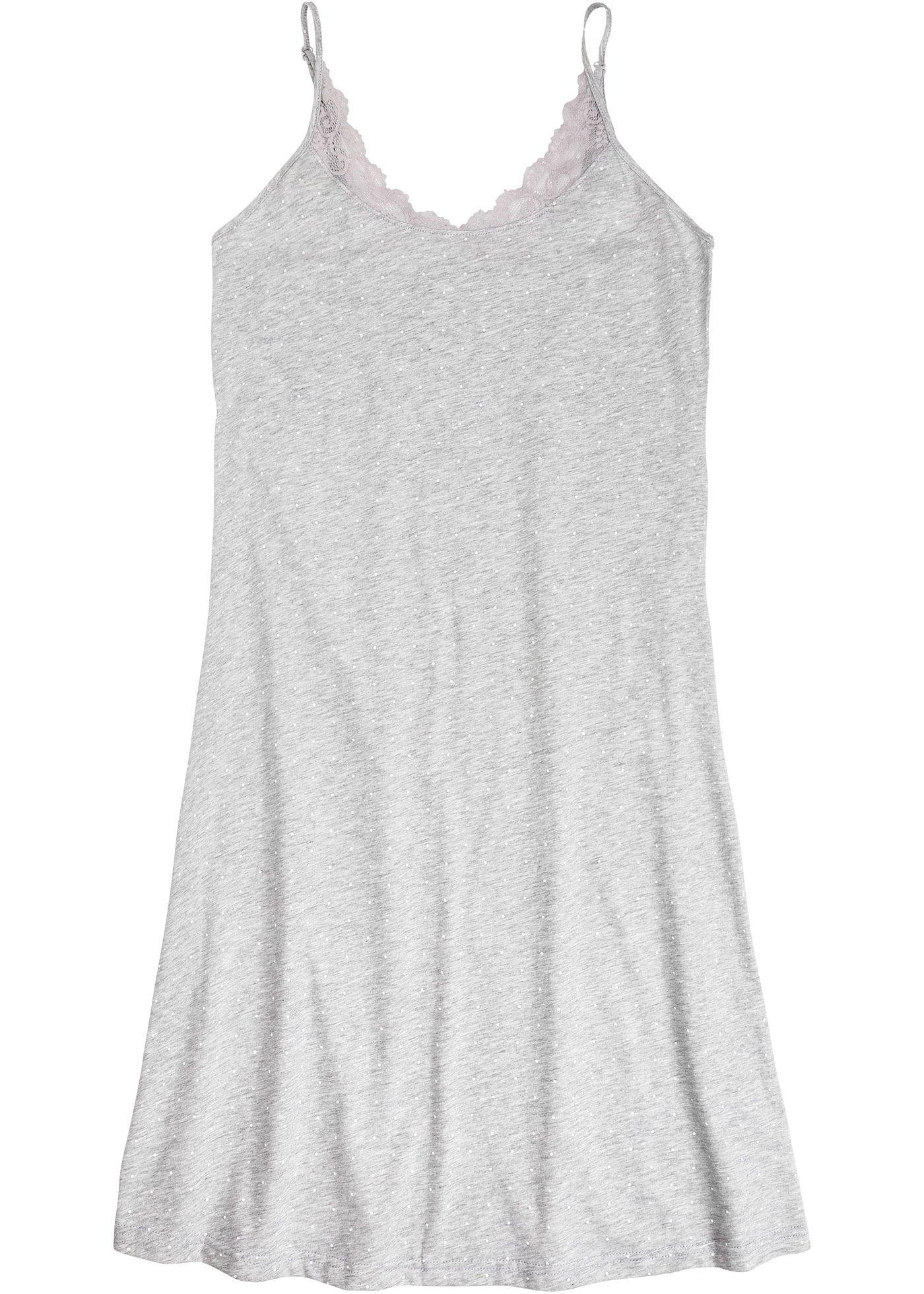 Chemise de nuit à bretelles spaghetti en coton durable