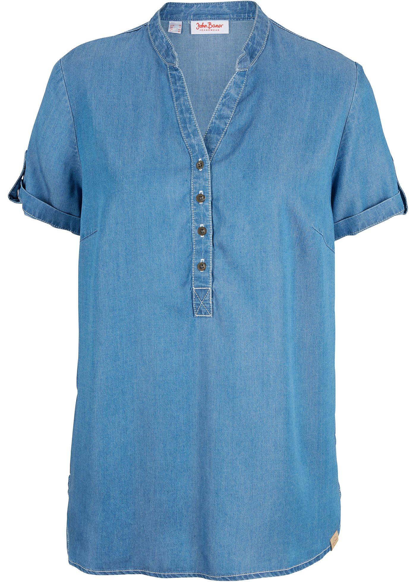 Blouse en jean en TENCEL™ Lyocell, manches courtes