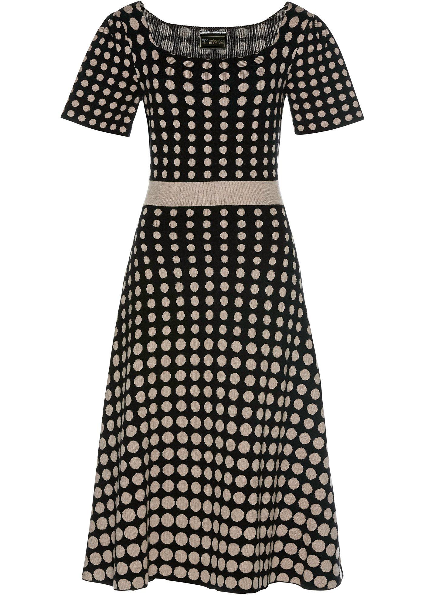 Robe en maille à pois