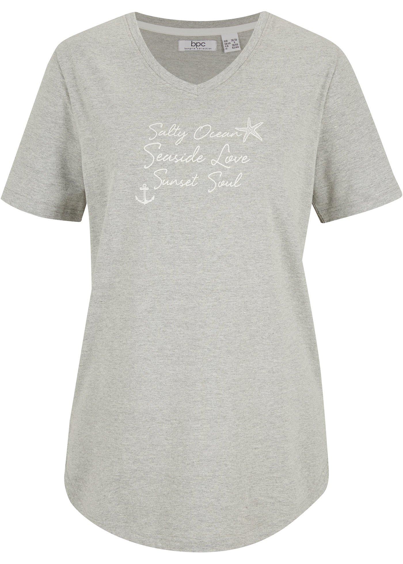 T-shirt coton avec imprimé marin