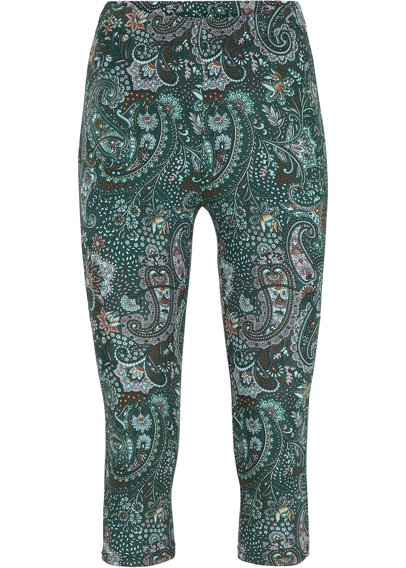 Legging corsaire en coton avec empiècement taille confortable