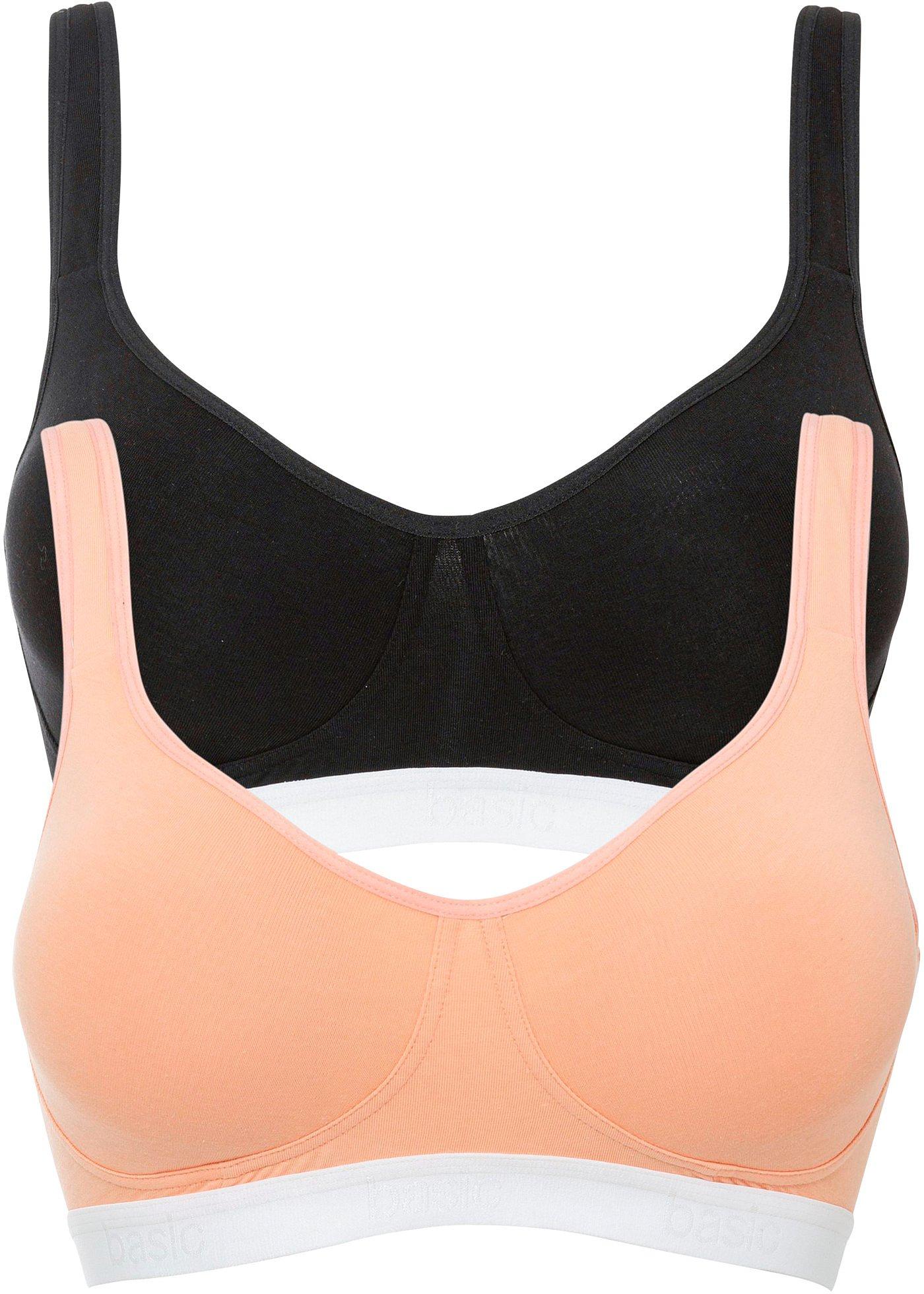 Lot de 2 soutiens-gorge sans armatures avec coton bio