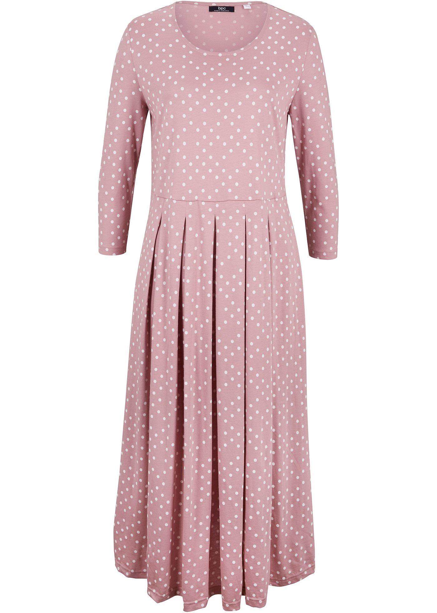 Robe en jersey imprimée, manches 3/4