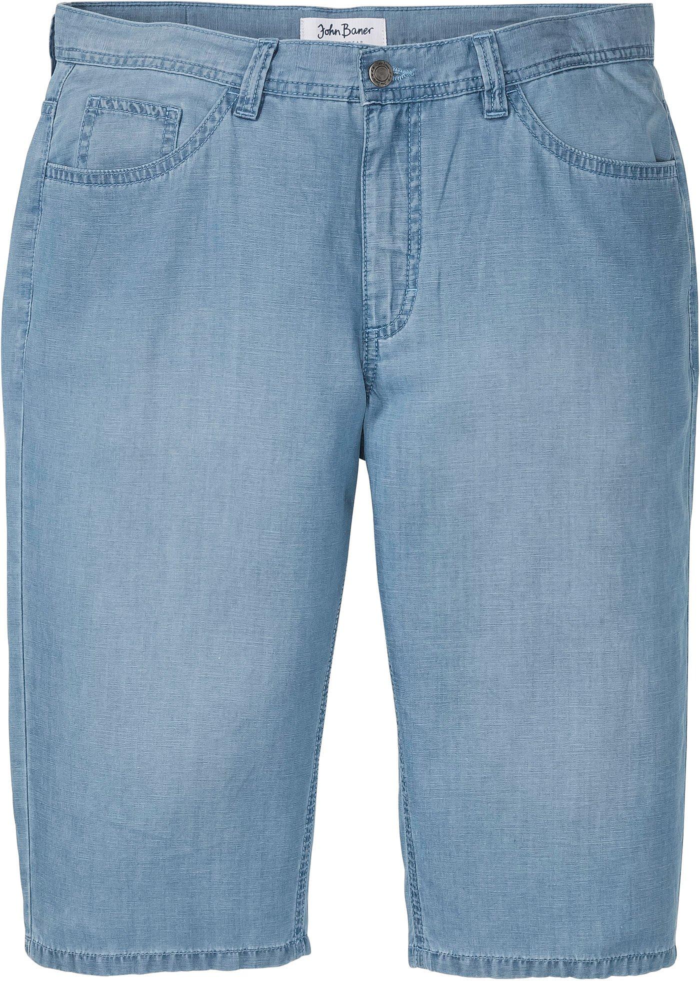Bermuda long en jean Regular Fit avec TENCEL™ et lin