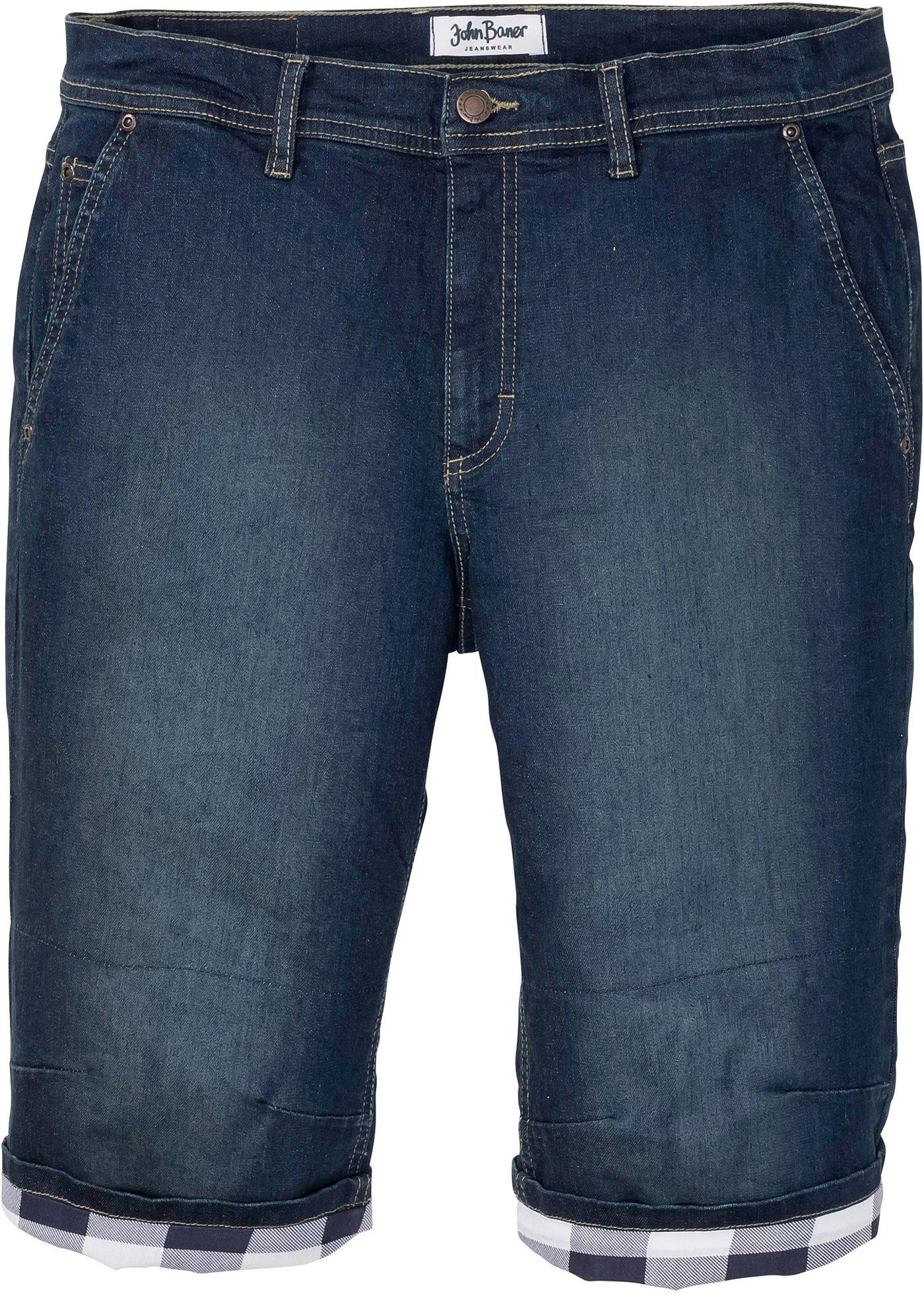 Bermuda long en jean extensible Regular Fit