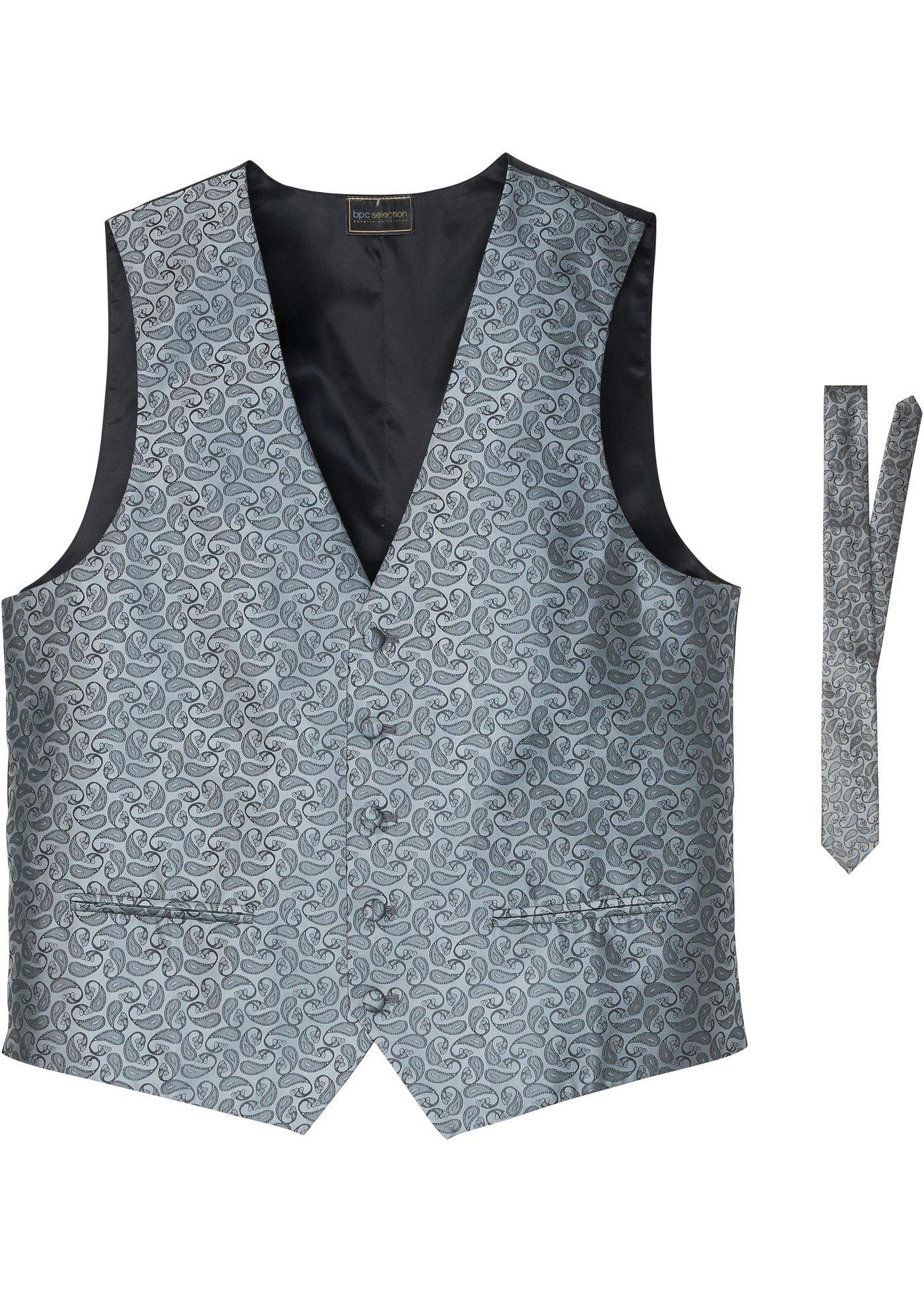 Gilet sans manches et cravate (Ens. 2 pces.)