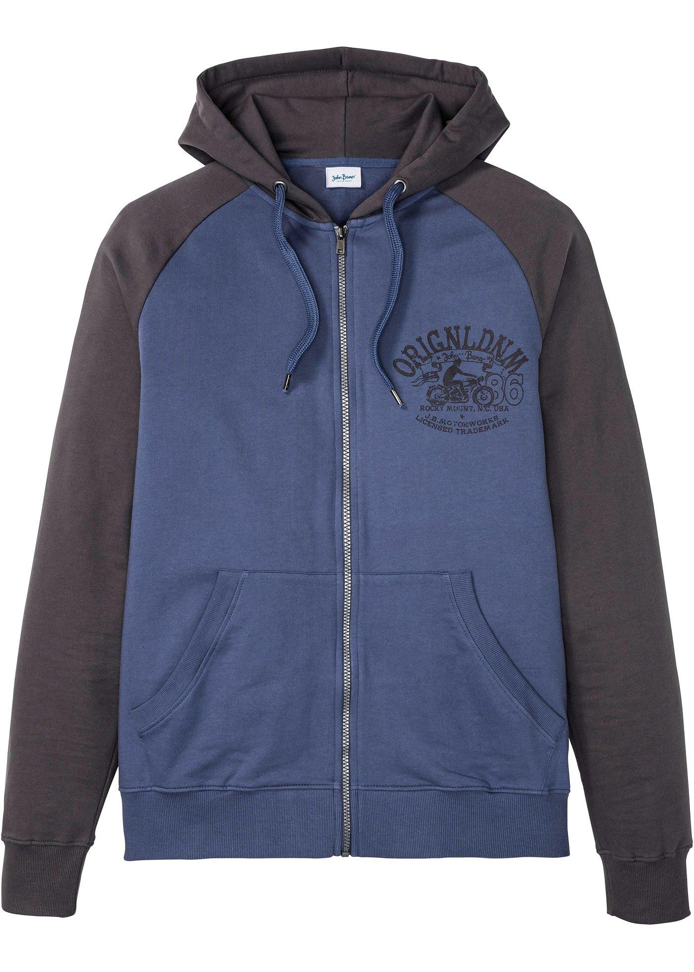 Gilet sweat-shirt à capuche avec manches raglan