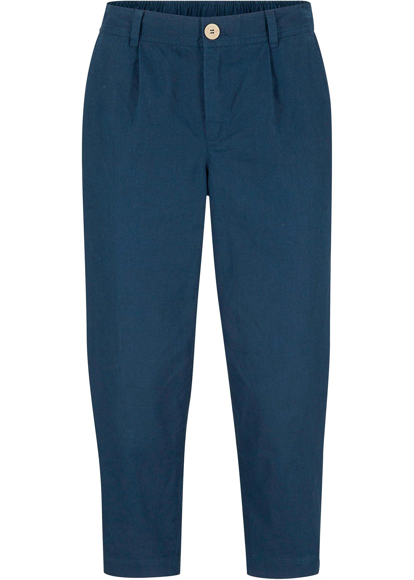 Pantalon en lin 3/4 avec taille confortable