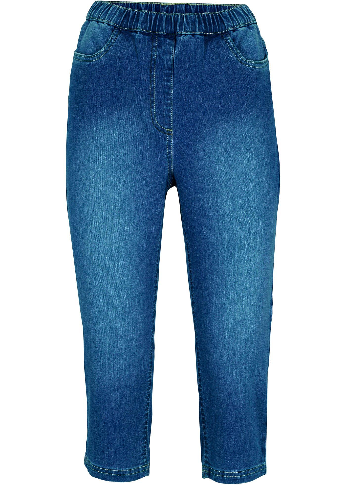 Jean corsaire confort stretch avec taille confortable, Skinny