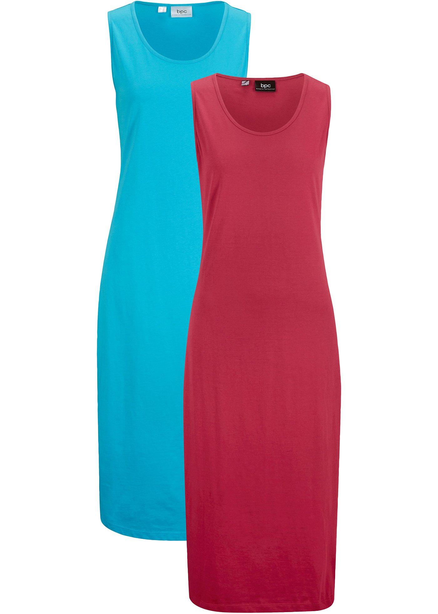 Lot de 2 robes en jersey, longueur midi