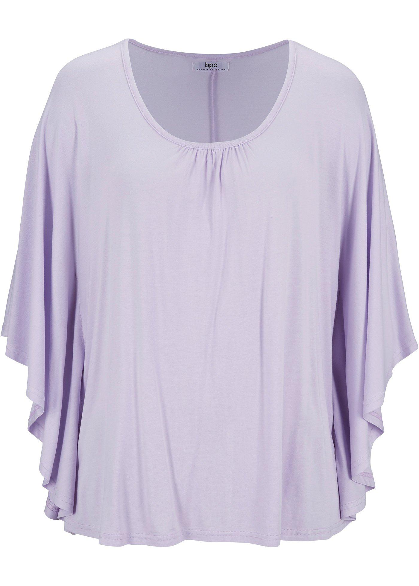 T-shirt à manches chauve-souris flatteur avec viscose