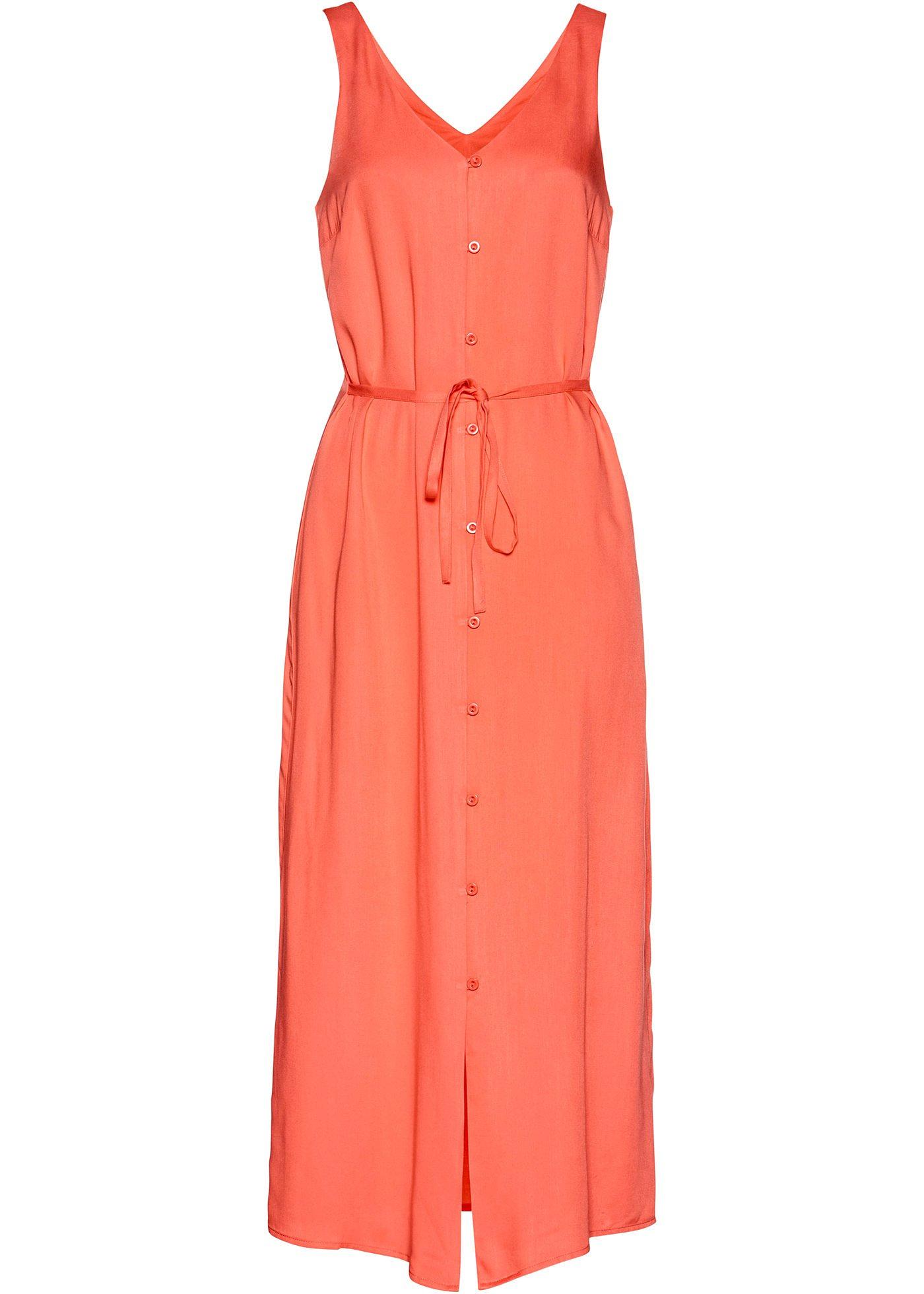 Robe en viscose à patte de boutonnage