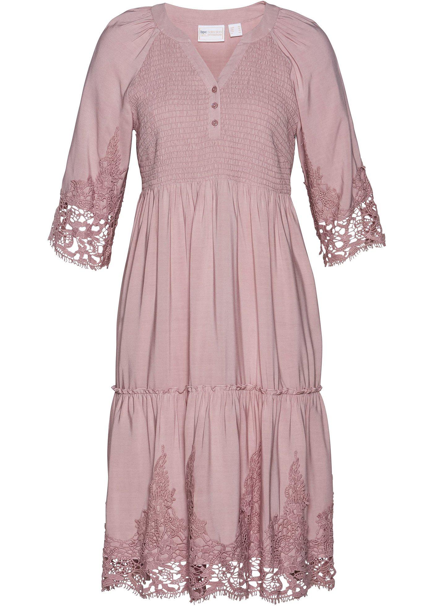 Robe-chemise en viscose durable à dentelle