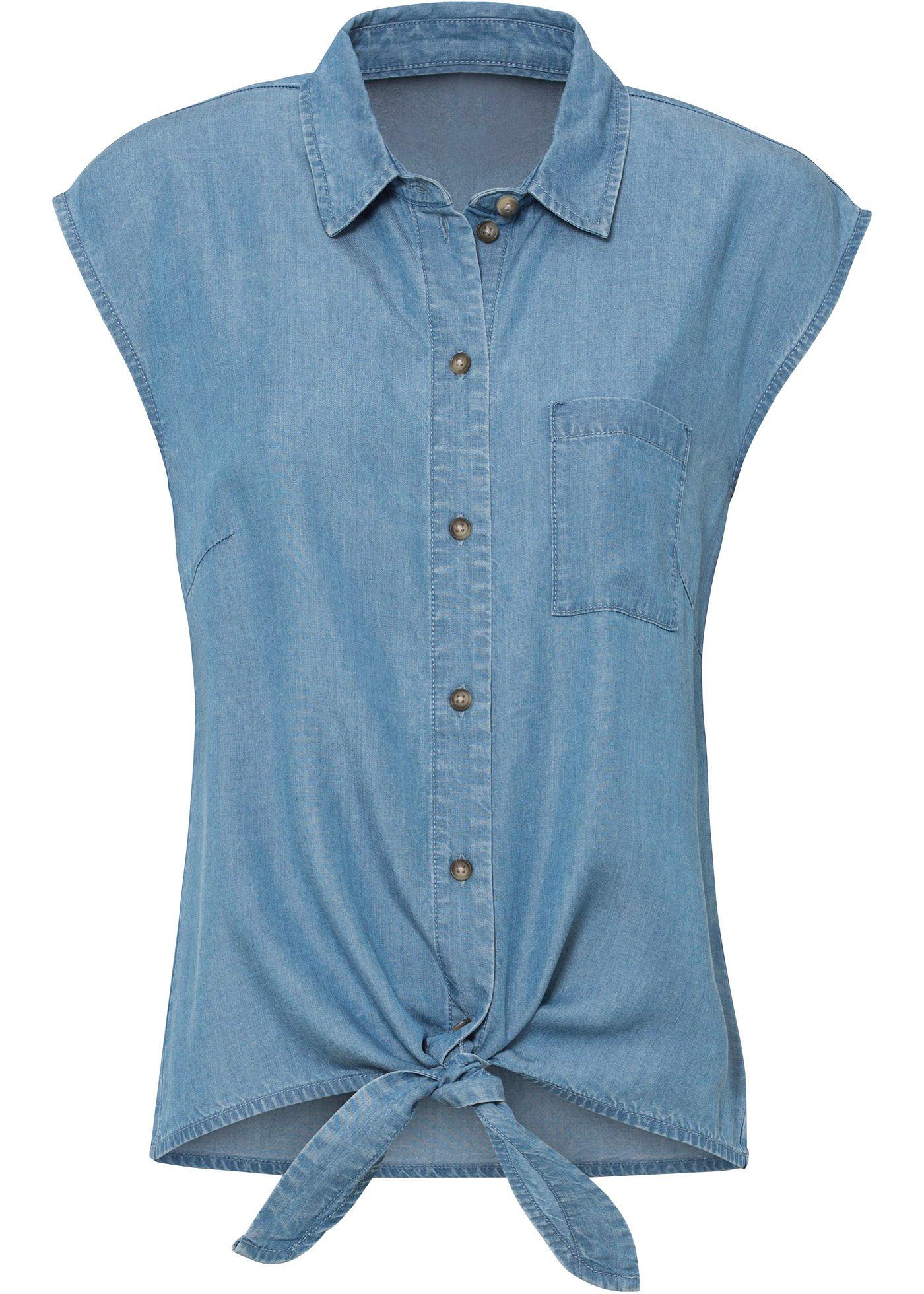 Chemisier avec détail nœud en TENCEL™ Lyocell