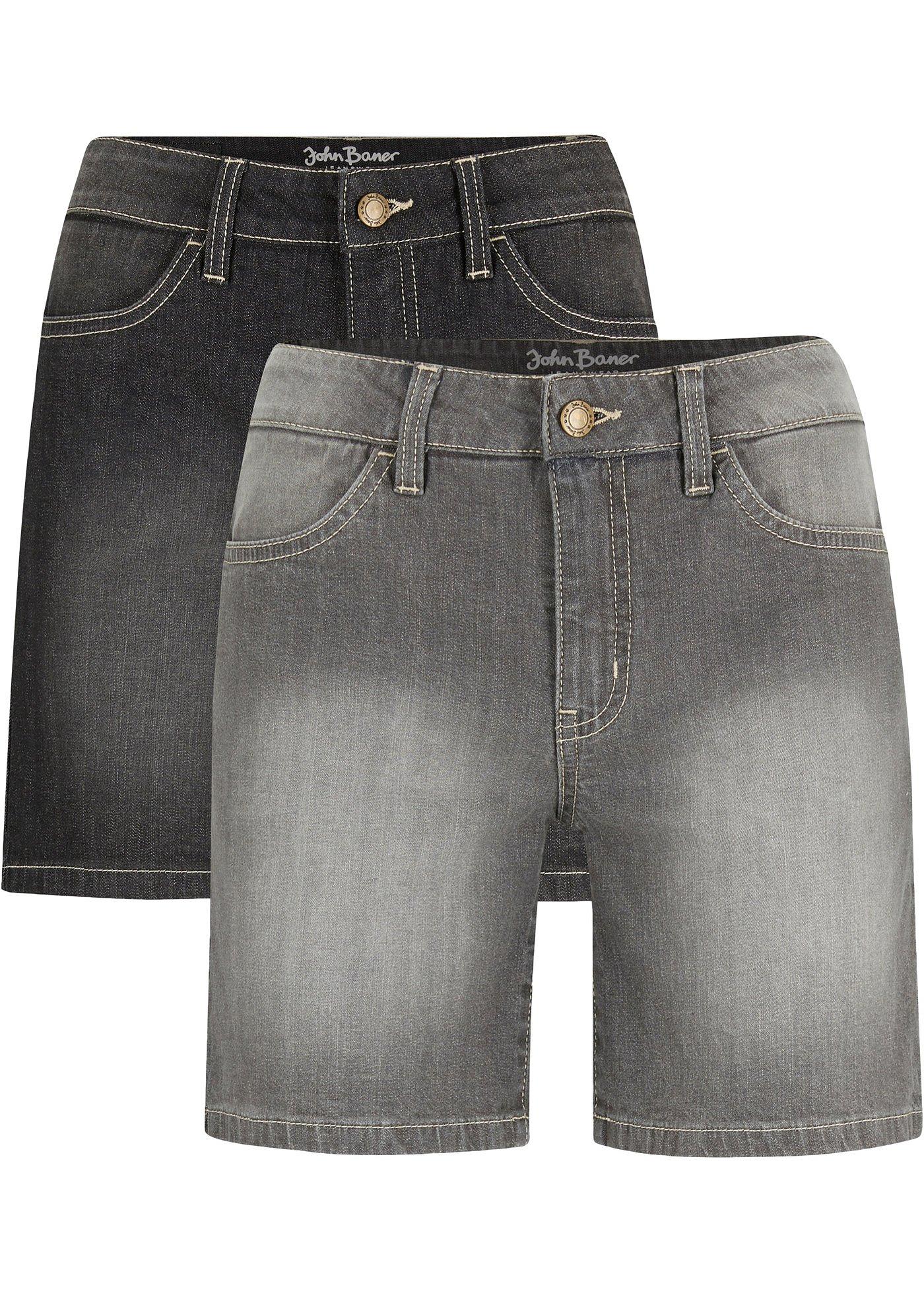 Lot de 2 shorts en jean extensibles