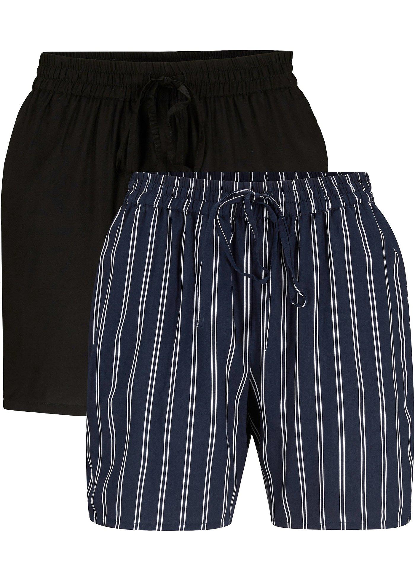 Image de Lot de 2 shorts en viscose avec ceinture à nouer