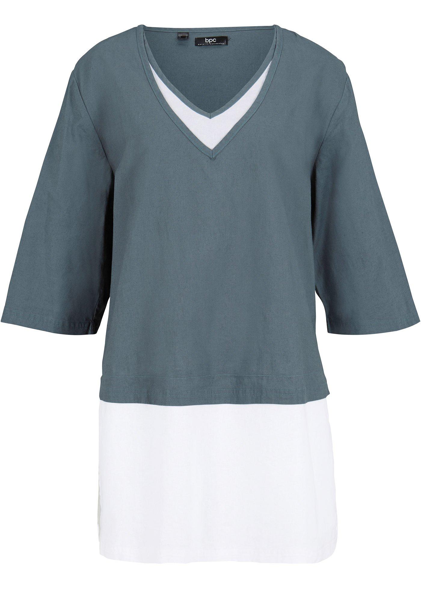 Blouse-tunique style double épaisseur